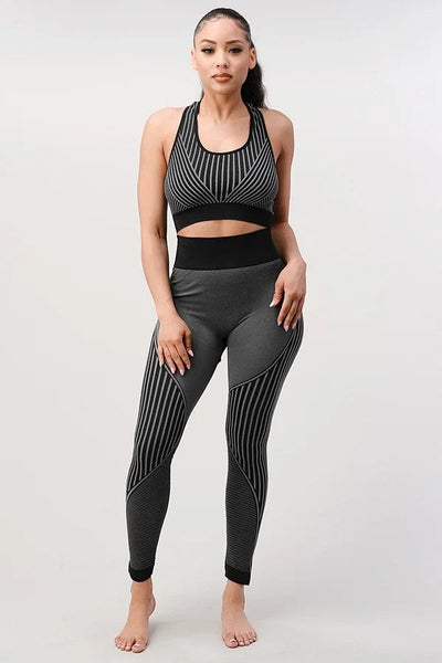 Seamless Ribbed 2-Piece Yoga Set