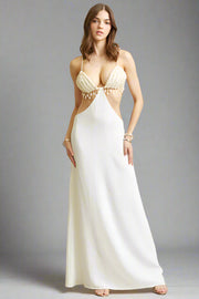 Shell Cascade Maxi Dress