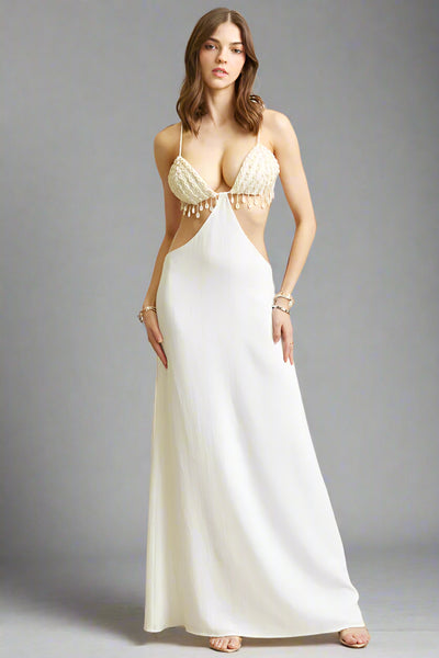 Shell Cascade Maxi Dress