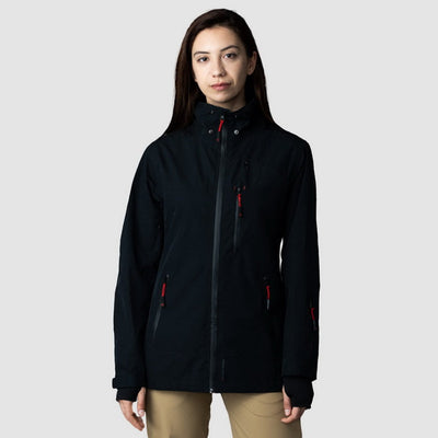 Women Sustainable   Black All Weather Jacket