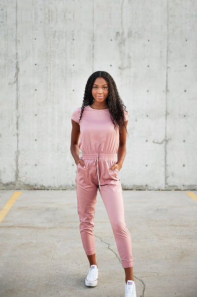 Pretty in Pink Lemonade – Chic & Comfy Jumpsuit
